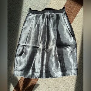& Other Stories Metallic Silver Skirt